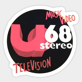 U68 80s Music Video Channel Sticker